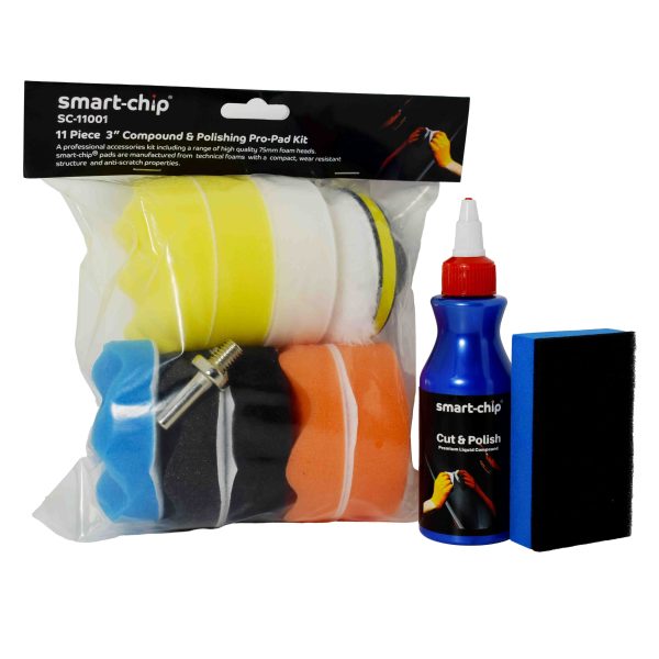 Premium smart-chip 13-Piece Compound and Polishing Pro Pad Kit