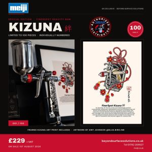 Meiji - Finer Spot KIZUNA  1.2mm Gravity Spray Gun & 150ml Cup LIMITED EDITION